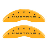 15-17 Ford Mustang MGP 10204SM32YL 4 Caliper Covers Engraved Front 2015/Mustang Engraved Rear 2015/3.7 Yellow Finish Black Character